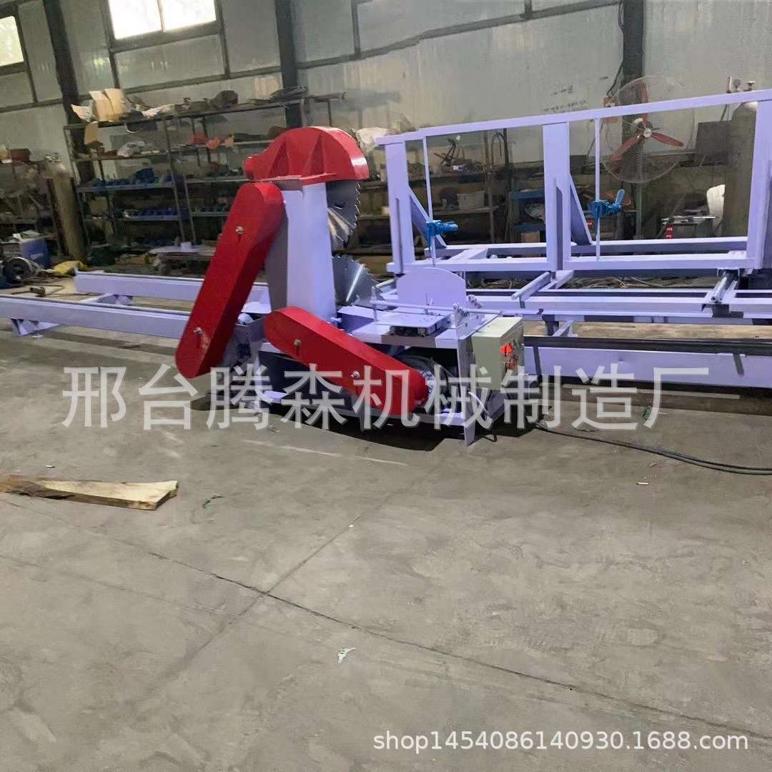 圆木推台锯 精密 原木推台锯全自动木工机械厂家多片锯四面锯配件