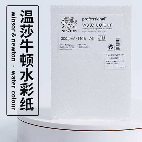 温莎牛顿艺术家级专业水彩纸半对开全棉A5木浆300g640克水彩纸
