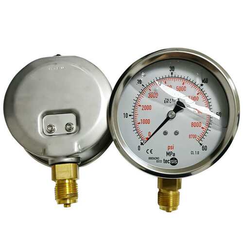 压力表Tecsis泰科思25mpaP1779E758013G1/2油压表EN837-1试压高压