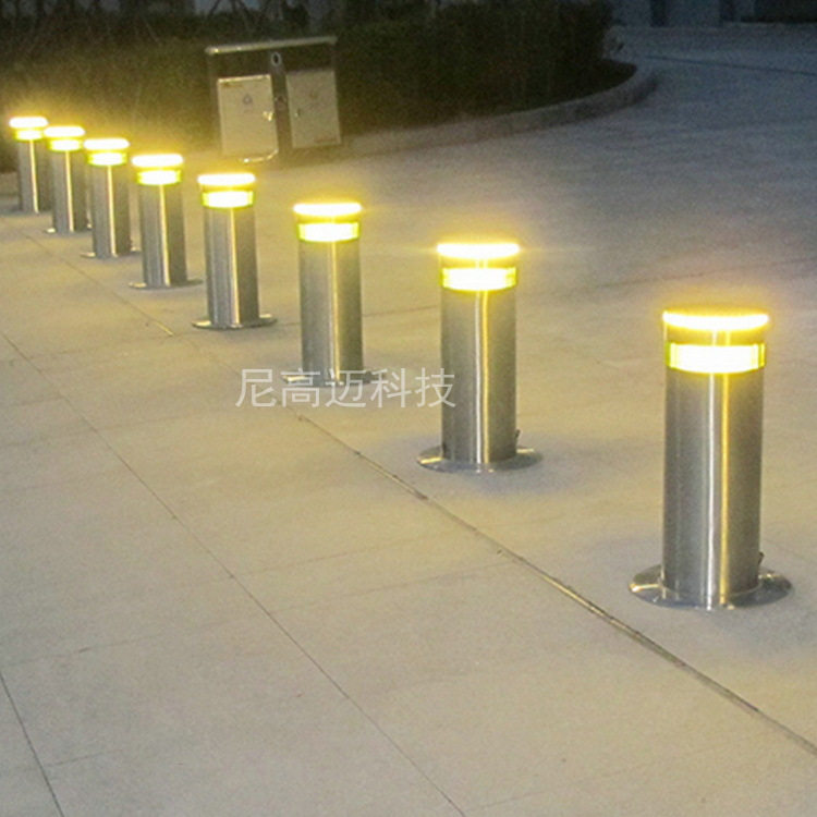 景观工程带动拦车柱电动路障公共场所管控防冲撞自动式升降柱厂家