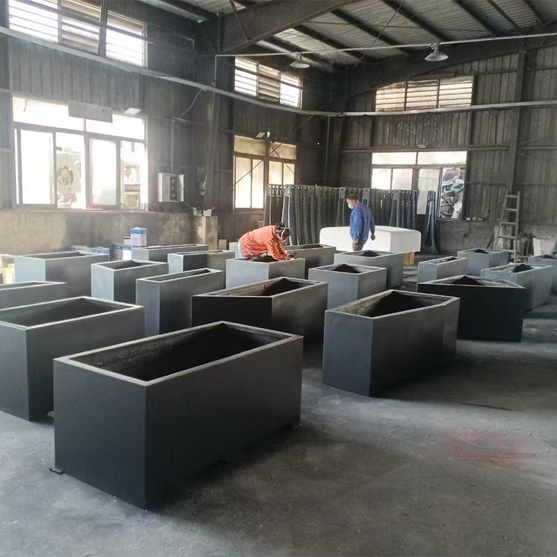 玻璃钢花箱花槽花盆组合长方形室外市政街道商场景观隔断种植方箱