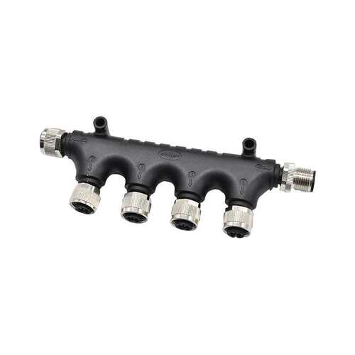 m12分线器T型转接头NMEA2000连接器6通插头防水nmea2000转换器