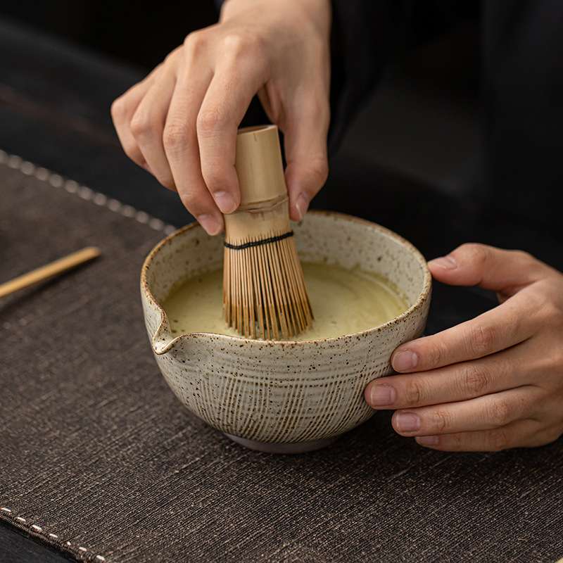 陶野抹茶套装八件套粗陶窑