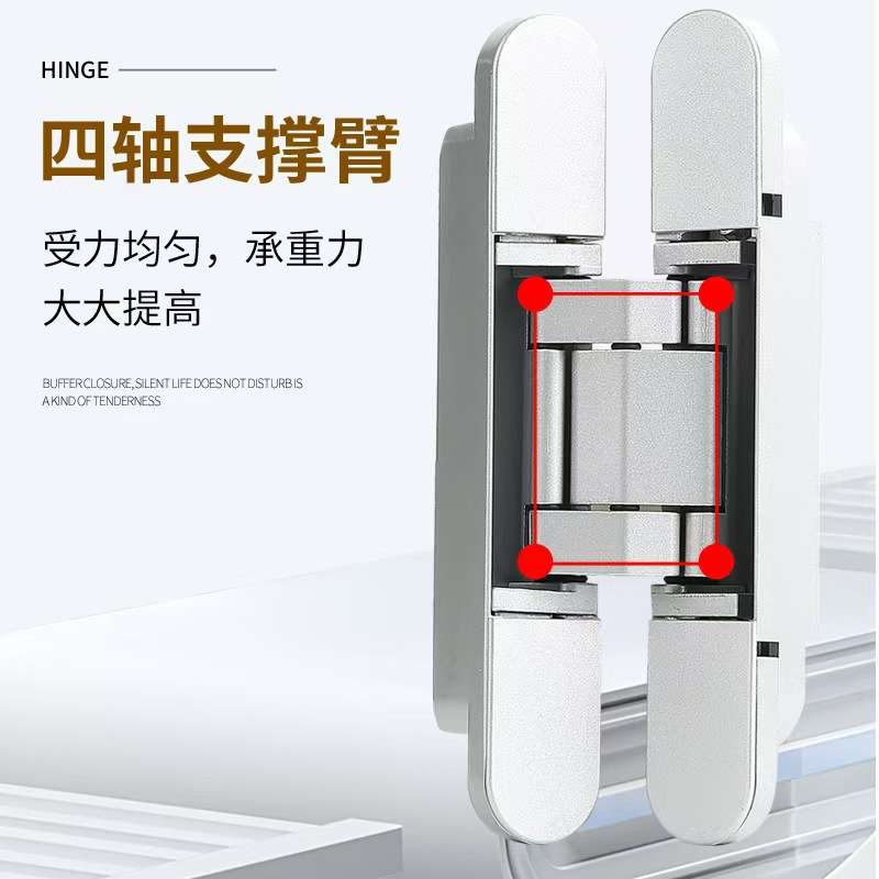厂家供应畅销锌合金三维可调合页暗铰暗藏铰链40kg承重折叠柜门