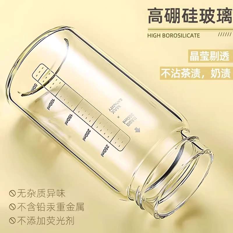 大容量玻璃杯夏季新款耐高温大肚杯女生吸管杯子儿童便携运动水壶