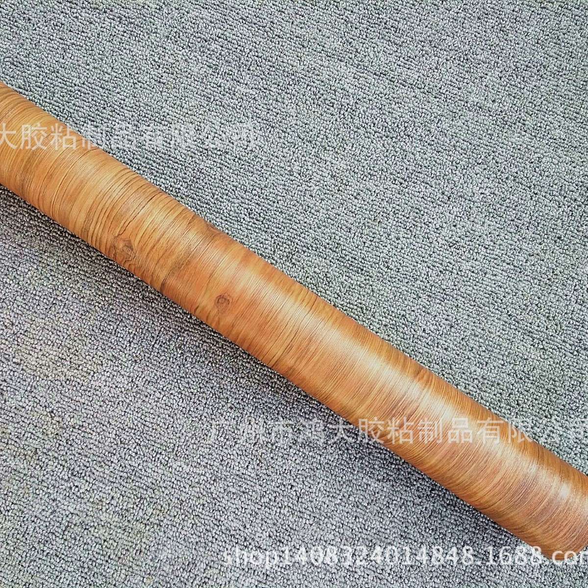 复古自粘木纹贴墙纸墙贴防水防潮黄柚木家具改色橱柜翻新场景贴纸