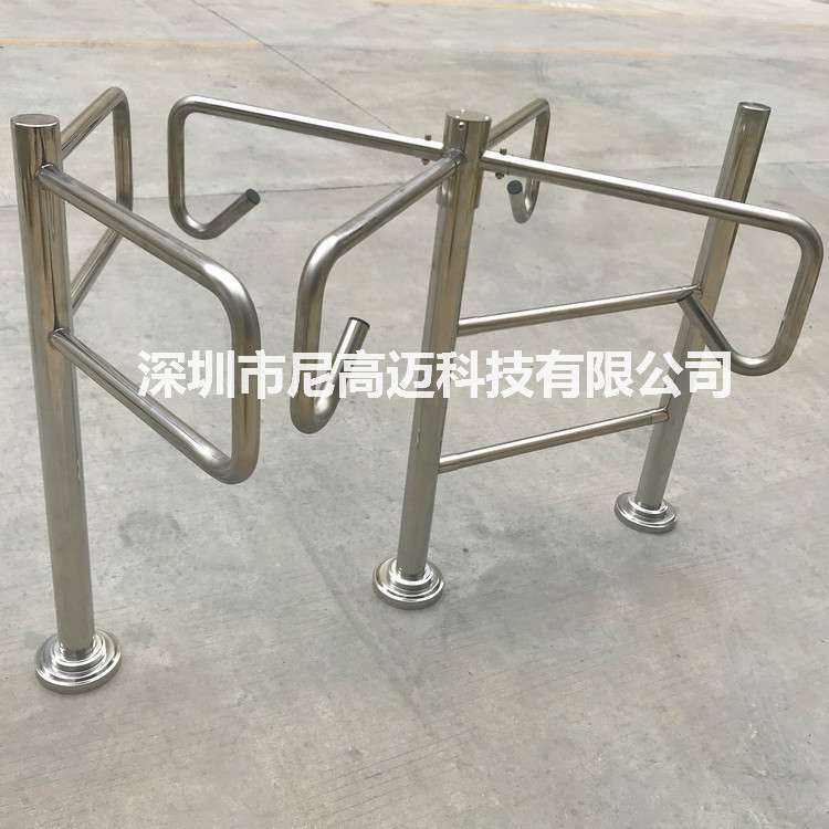 不锈钢半高闸市场超市进出口器超市入口通道护栏旋转门禁单向门