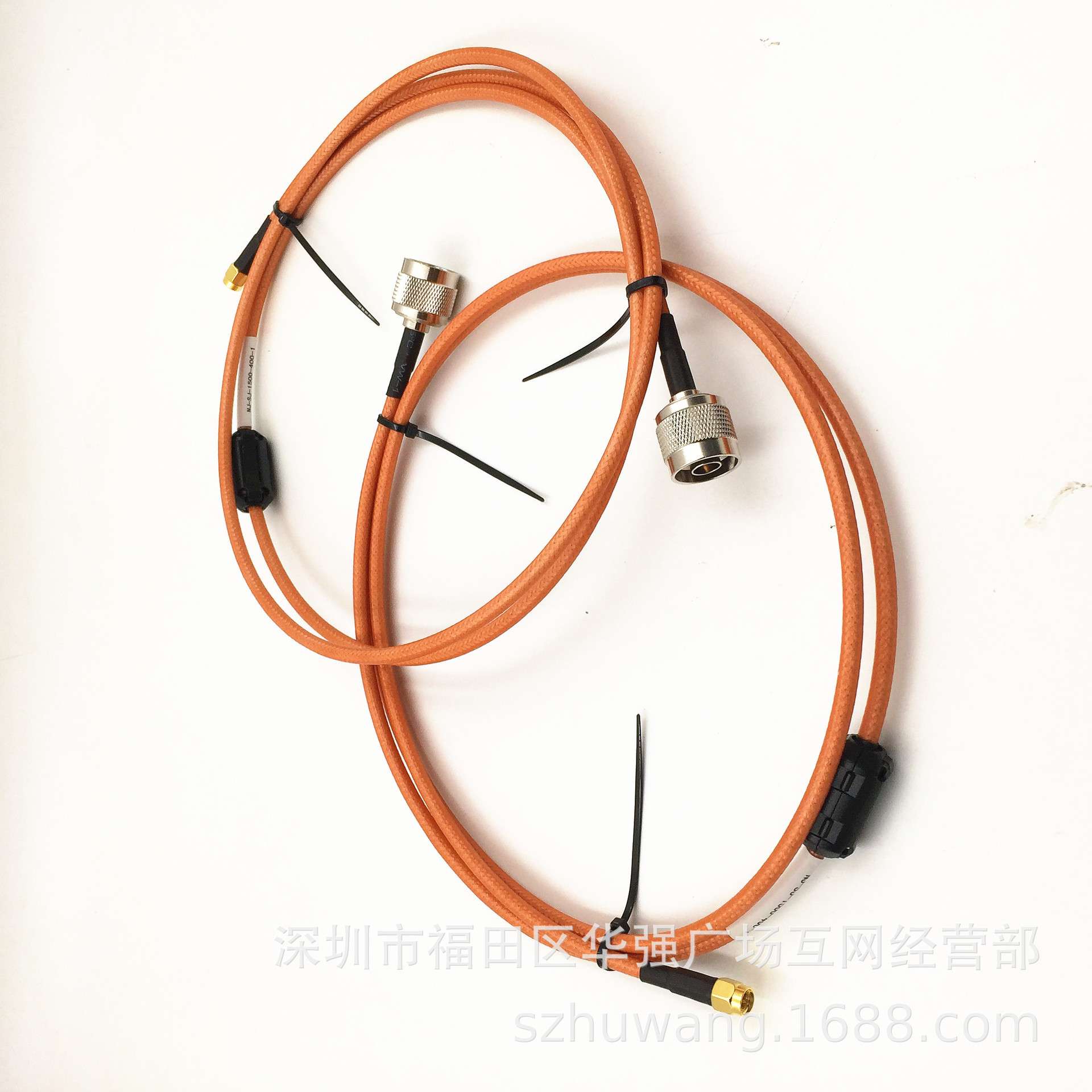 1米防水 带磁环射 6G频跳线RG400 RG142同轴电缆SMA公头N型公头