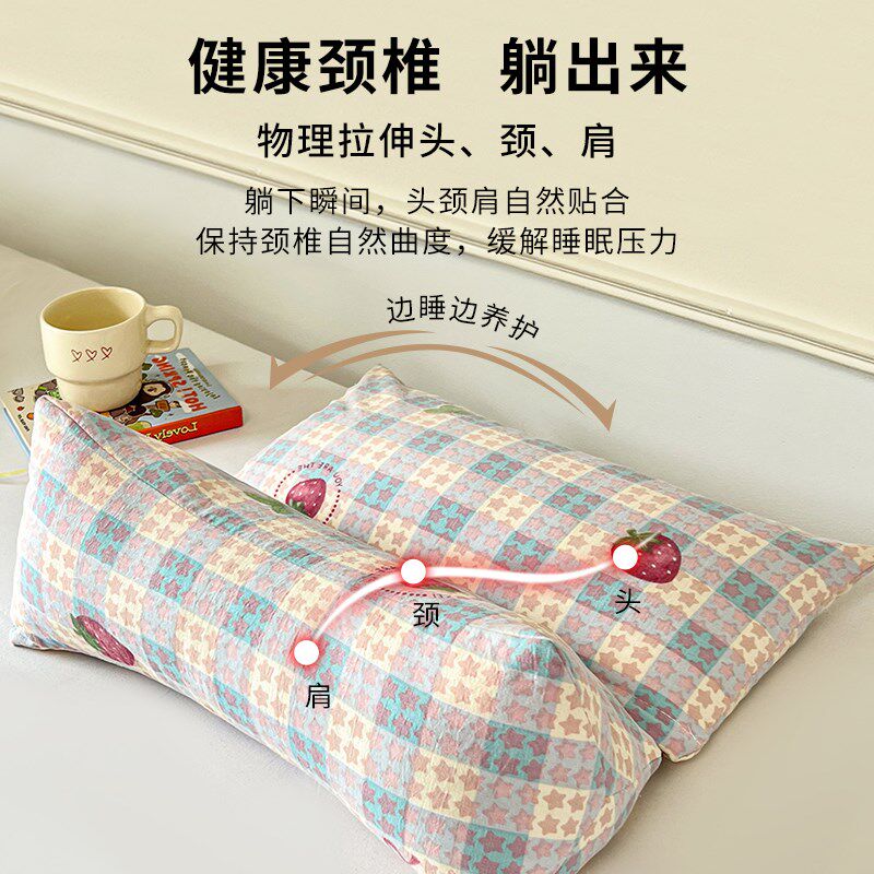 荞麦壳三角枕头护颈椎助睡眠专用成人一只装枕芯枕头芯家用睡觉