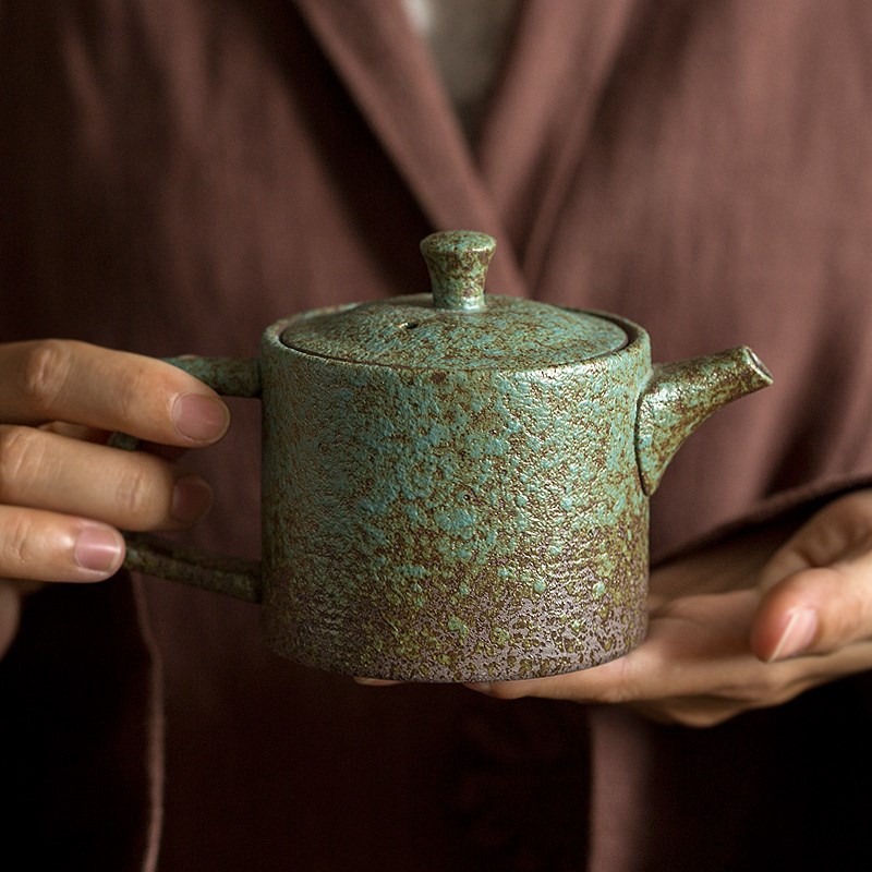 陶知怡日式粗陶茶壶 复古单壶 陶瓷红茶绿茶泡茶壶家用壶功夫茶具