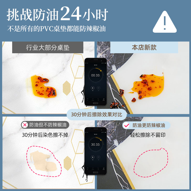 仿大理石茶几桌布pvc防水防油防烫免洗软玻璃长方形餐桌茶几桌垫