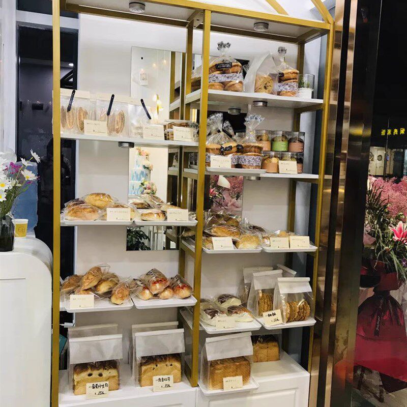 面包架子展示架面包店烘焙货架糕点柜边柜商用饼干柜面包柜展示柜