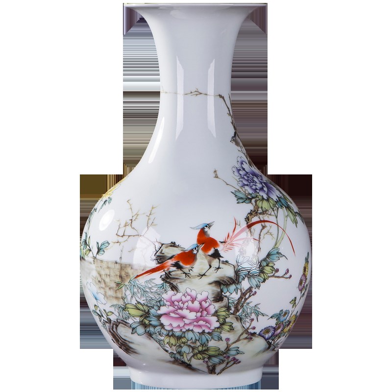 326景德镇陶瓷器小花瓶家居饰品摆件插花客厅装饰工艺品摆件赏瓶