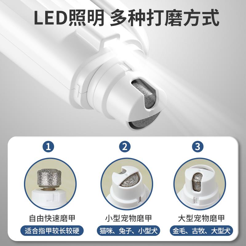 狗狗指甲剪磨一体猫咪宠物专用指甲钳刀磨甲神器带灯兔子小型犬