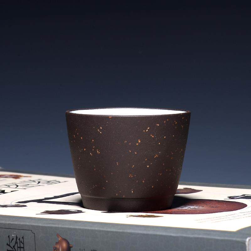 宜兴手工紫砂茶具井泉杯+单只60ml有釉无釉可选+一厂回流紫砂壶厂