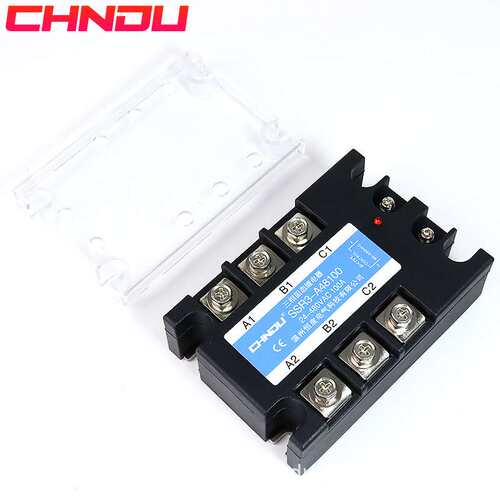 三相SSR固态继电器12V24直流控交流380V SSR3-D4840A 60A 25A散热