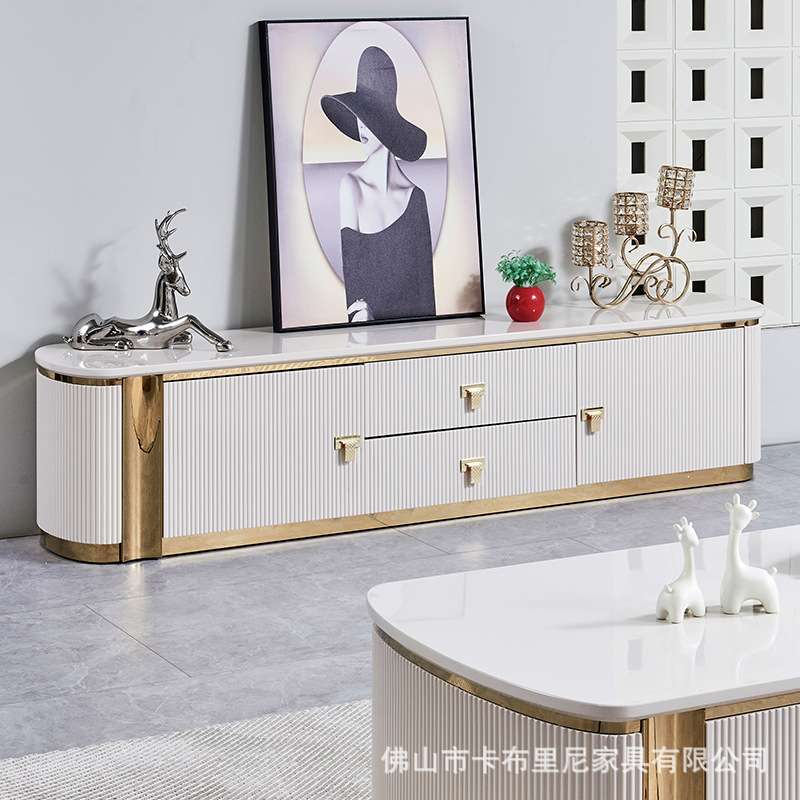 轻奢客厅茶几电视柜组合套装小户型茶桌咖啡桌家用简约板式家具