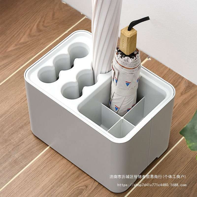 家用简约塑料雨伞收纳架门口商铺办公室落地沥水架欧式折叠伞收纳
