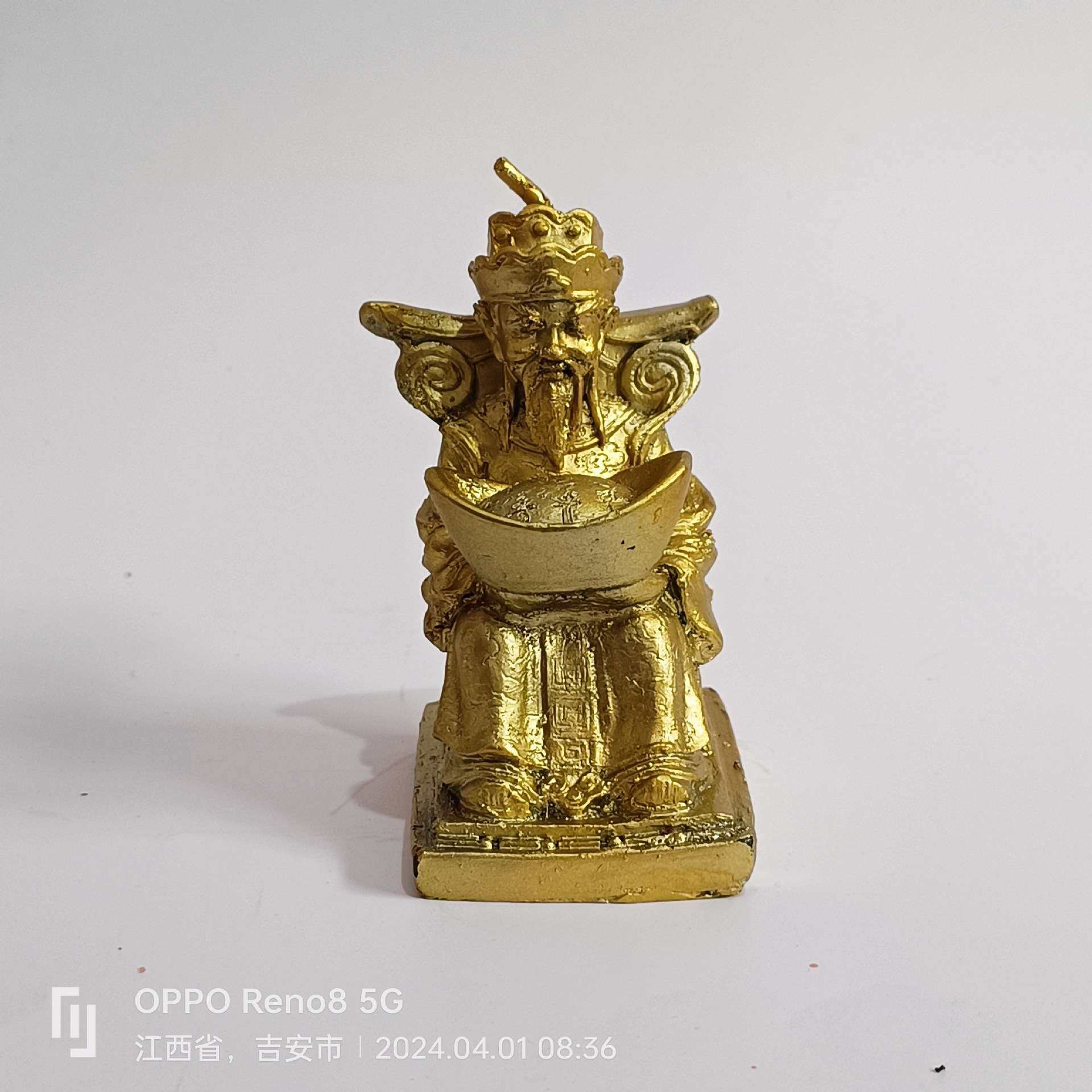 泰国工艺品手工蜡烛现货金色财神爷
