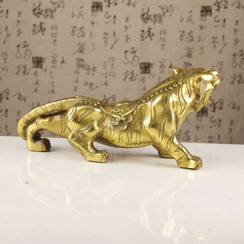 铜虎摆件老虎上山猛虎下山十二生肖工艺品家居装饰品风水