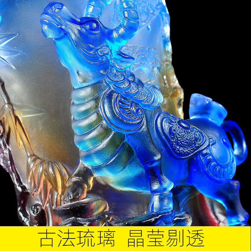 琉璃招财牛笔筒摆件创意办公桌办公室装饰毕业定制礼品教师节礼物