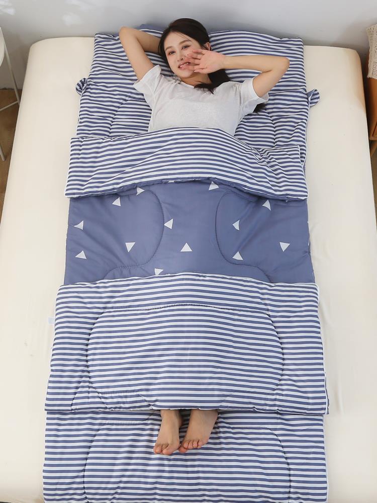 儿童成人夹棉睡袋大人春秋薄款冬季厚款办公室中学生午休防踢被