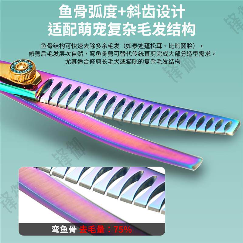 专业宠物剪刀套装狗狗修毛打薄鱼骨蓬蓬剪美容工具宠物剪毛专用剪