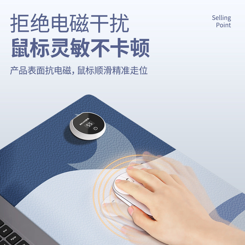 加热鼠标垫超大冬天发热暖桌垫办公室书桌垫学生电脑桌写字加热垫
