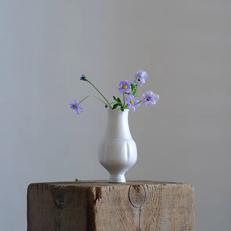 冇花  物后 郁金香花器手作陶瓷小众创意新中式简约客厅花瓶摆件