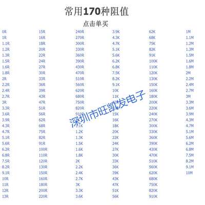 贴片电阻2512J 5% 1K 2.2K 4.7K 1R 10R 100欧姆 47K 100K 22R 1M