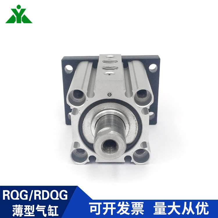 RQG100/RDQG100-40-45-50-75-100-M 带安装法兰板 气缓冲薄型气缸
