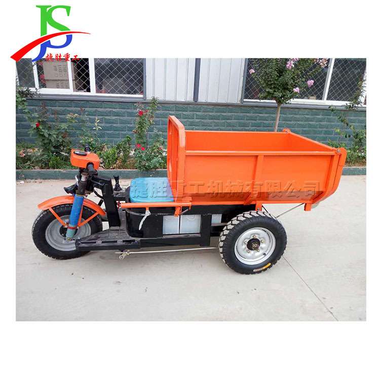座驾式电动三轮车 四块电瓶工程运输小三轮 小型载重一吨运料车