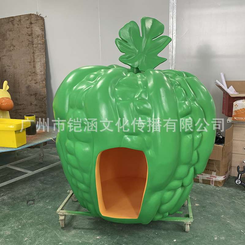 巨型仿真蔬菜模型玻璃钢雕塑落地摆件生态园景观超大辣椒玉米造型