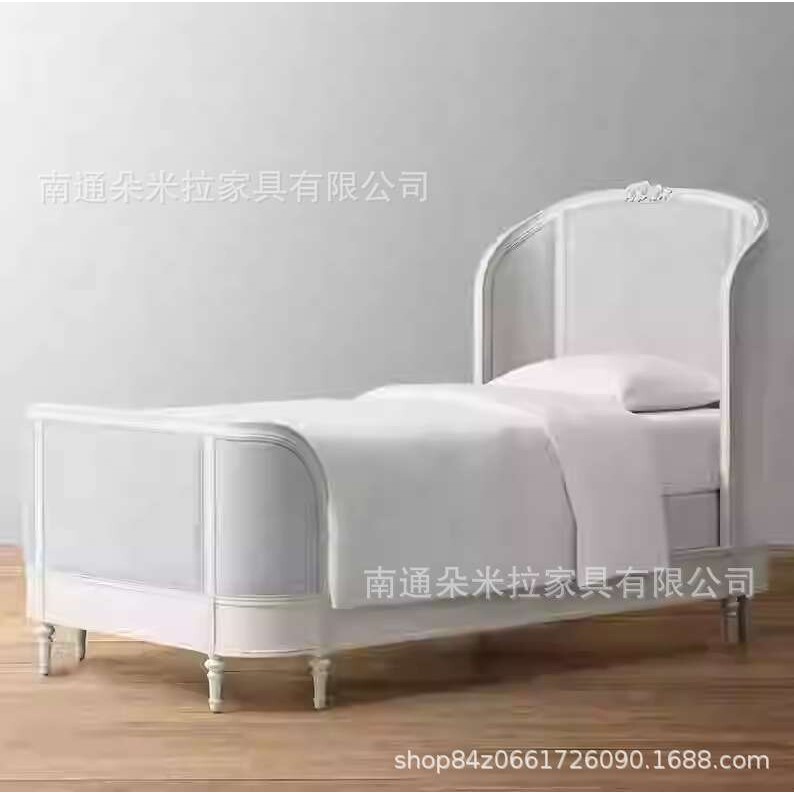RH美式实木书桌简约现代儿童房写字桌法式白色家具男孩女孩房家具