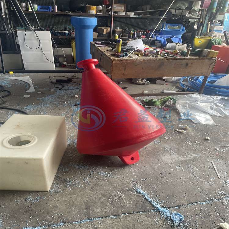 航道施工安全警示航标椎体塑料航标厂家 水上禁航标志浮筒