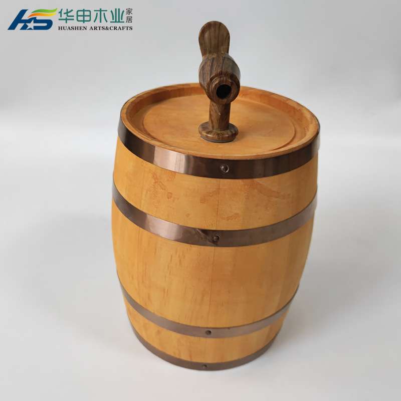 华申木业 松木酒桶酒桶橡木0.75L 1L 木制酒桶 木质啤酒桶规格现