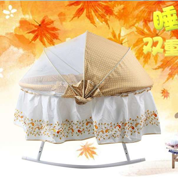 婴儿摇篮床小摇床宝宝外出便携式手提床婴儿哄睡安抚床带蚊帐睡篮