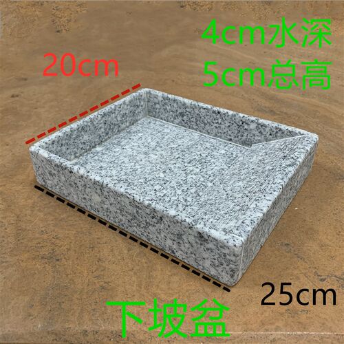 石头陆龟爬虫饮水盘喝水盆石盆食盆食盘水盘爬宠水盆蜘蛛蛇树蛙
