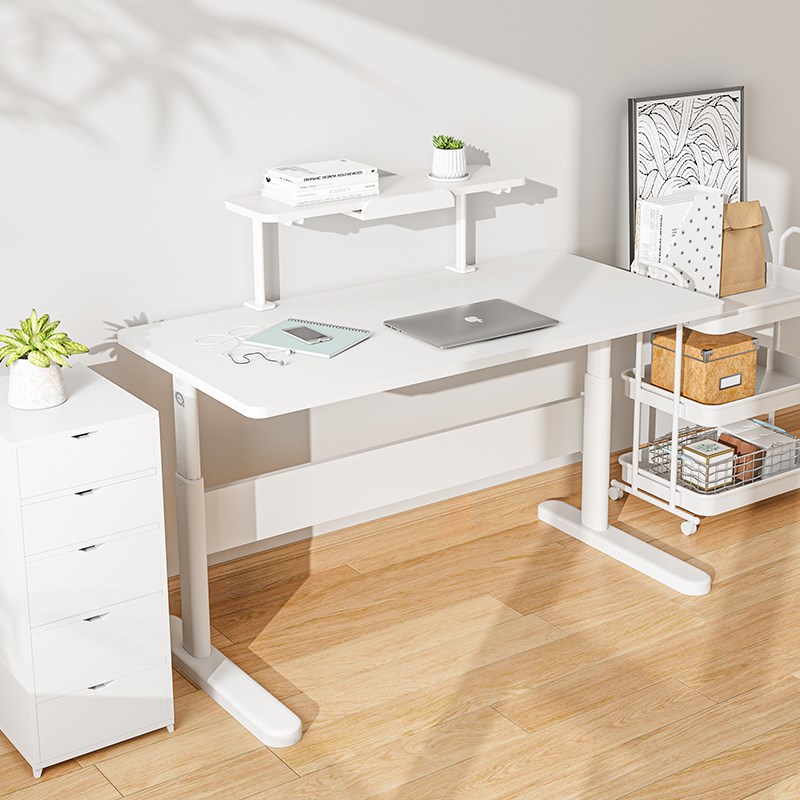 青节儿童学习桌大白书桌简约小学生家用写字可升降课桌椅