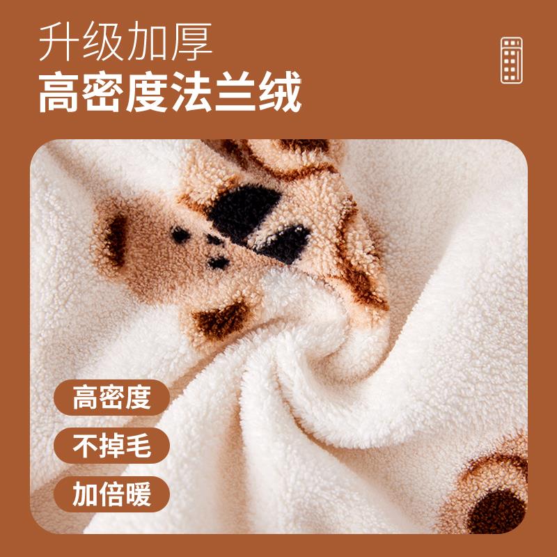 儿童法兰绒连袜睡裤护脚护肚袜子连体宝宝家居保暖暖裤包脚裤秋冬