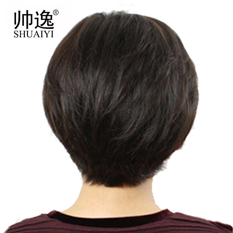 女假发轻薄全手织发套真发整顶全发套中老年妈妈夏季假发包邮