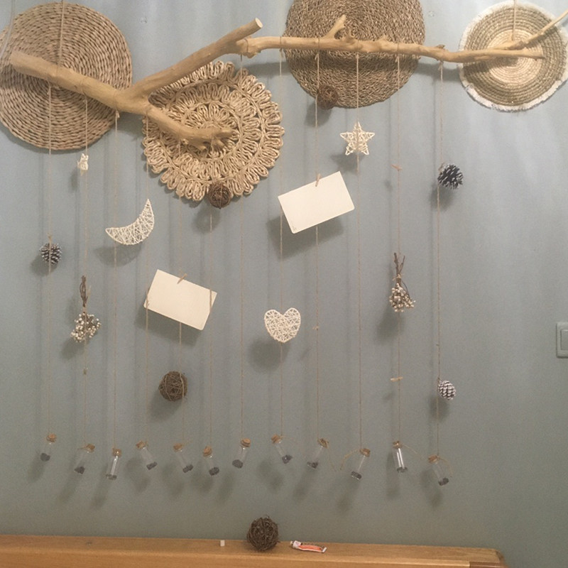 饰品店干树枝装饰 展示架原木去皮项链手链戒指耳环收纳架挂衣架