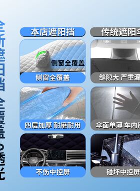 2023款别克昂科拉plus汽车遮阳挡伞板帘gx专用防晒隔热前挡风玻璃