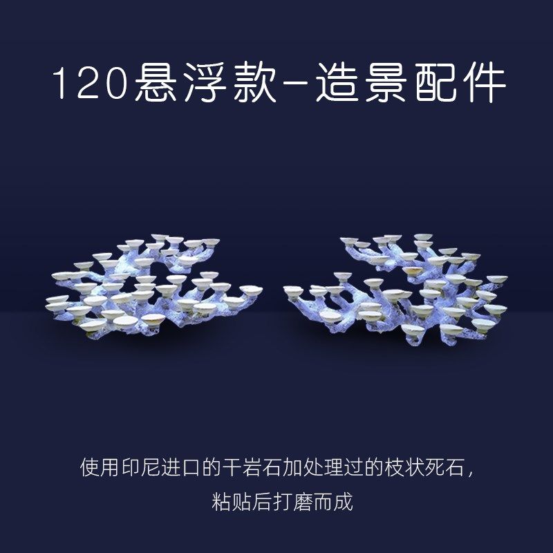 幽影微缸造景120缸屏风缸迎客松造景树枝状造景鱼缸装饰海水鱼