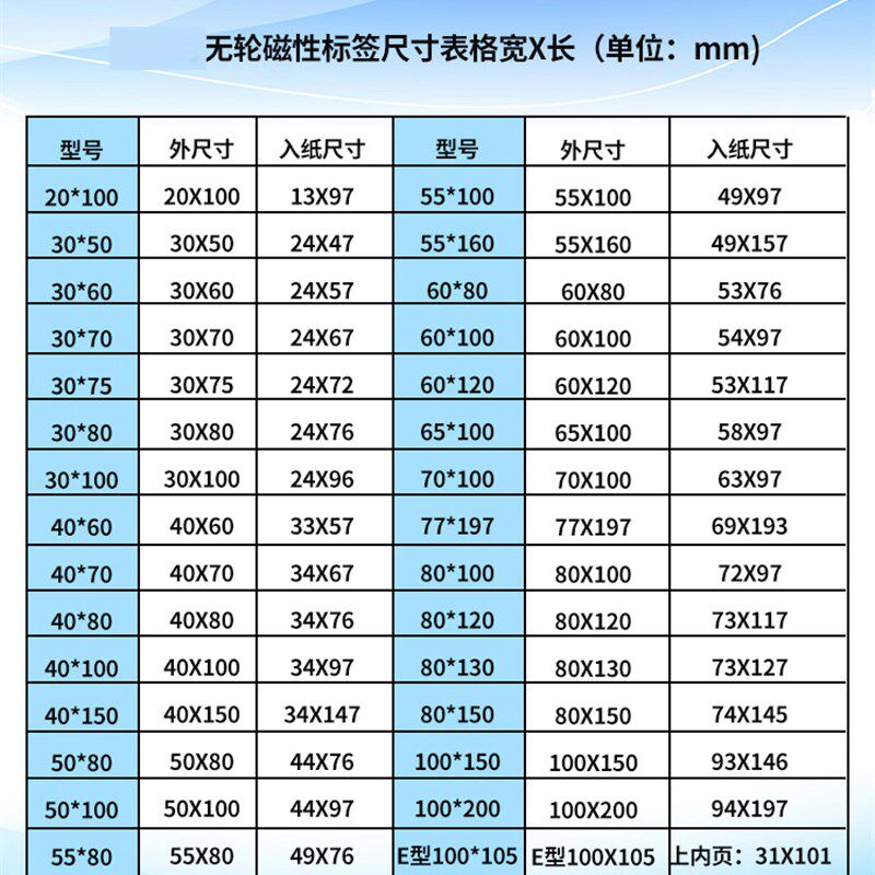 强磁性标签牌货位仓位卡仓库标识牌仓储标示牌磁贴材料卡货架库位