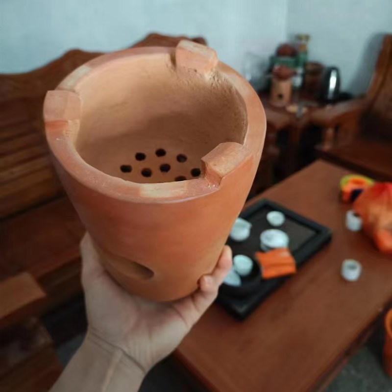 闽西副榜炉炭炉碳炉潮州工夫茶煮茶炉茶具红泥大火炉复古风炉茶器