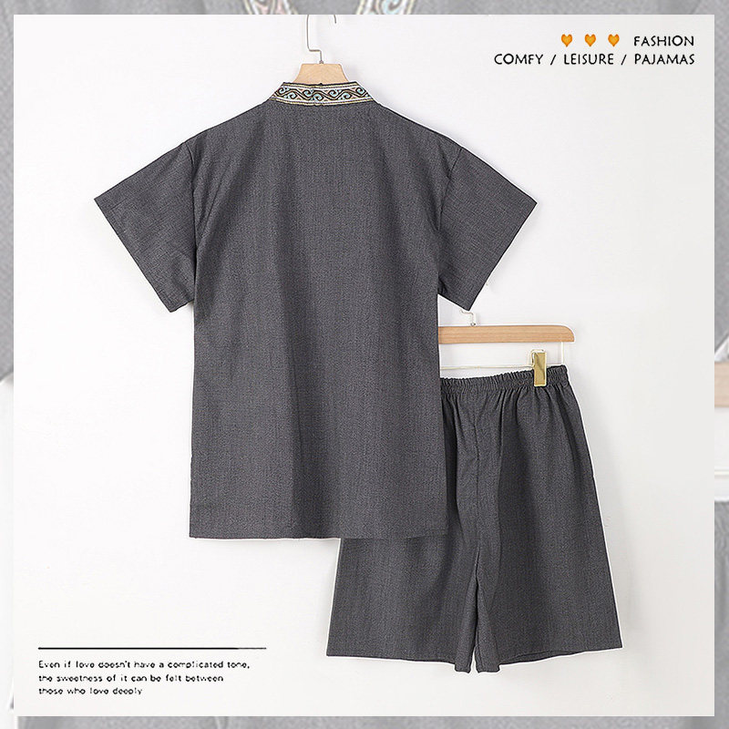 高档情侣汗蒸服男款开衫洗浴足浴服女加肥大泰式按摩服温泉桑拿服