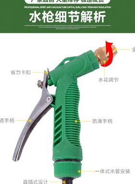 汽车洗车器加压冲水枪家用高压力水抢冼刷车神器浇花水管软管强力