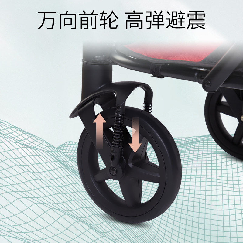 出行大狗宠物车轻便户外金属四轮手推车可折叠狗狗外出大宠物推车
