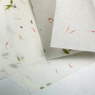 A4宣纸信笺 天然茶叶红花植物纤维 书法小楷古韵典雅信纸创意书信